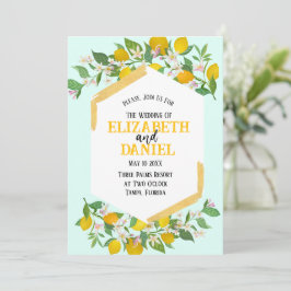Invitación a la boda de los lemones de primavera