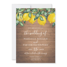 Invitación a la boda de los Lemones y la Madera