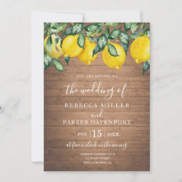 Invitación a la boda de los Lemones y la Madera