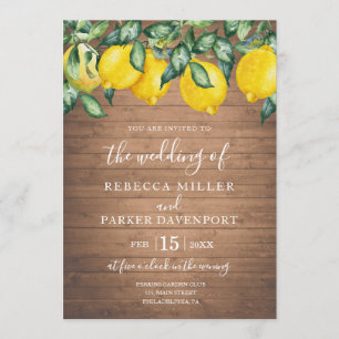 Invitación a la boda de los Lemones y la Madera