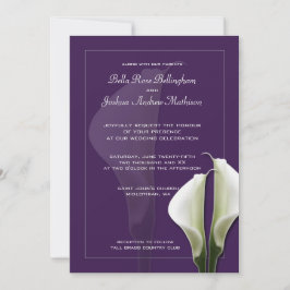 Invitación a la boda de los Lillies de Calla Blanc