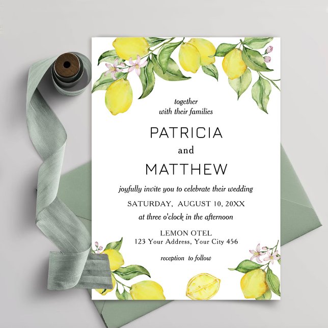 Invitación a la boda de los limones de verano (Subido por el creador)