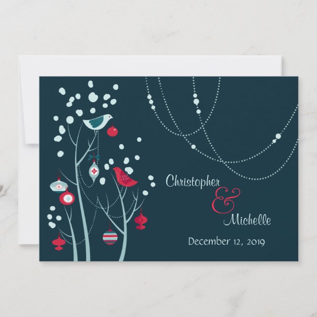Invitación a la boda de los Navidades de la noche (Anverso)
