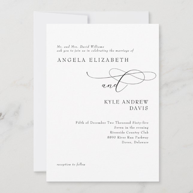 Invitación a la boda de los padres de la novia bla (Anverso)