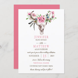 Invitación a la boda de los pasteles rosados del c