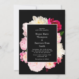 Invitación a la boda de los peones en flor