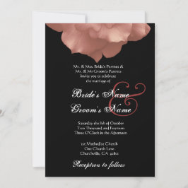 Invitación a la boda de los Petales Rosa PINK de R