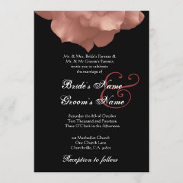 Invitación a la boda de los Petales Rosa PINK de R