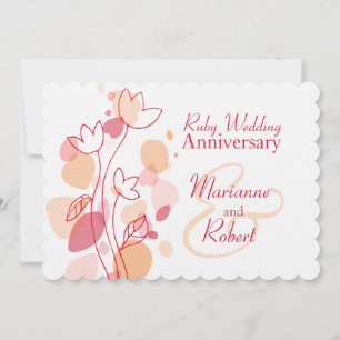 Invitación a la boda de los pétalos florales moder