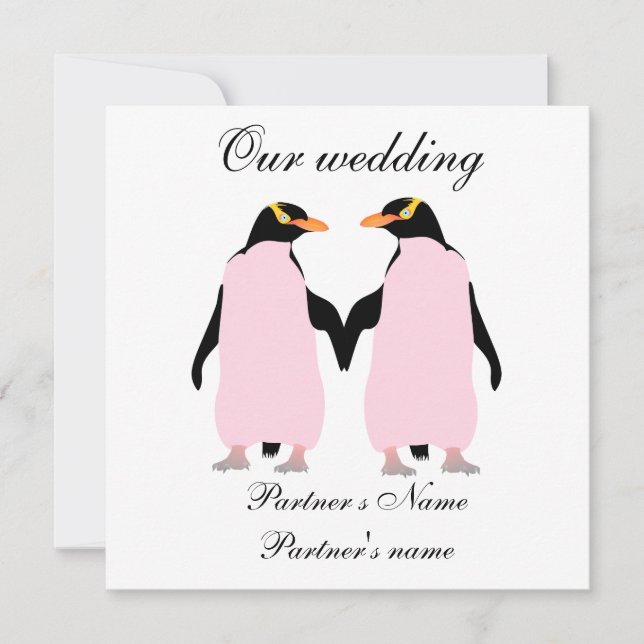 Invitación a la boda de los pingüinos nómadas (Anverso)