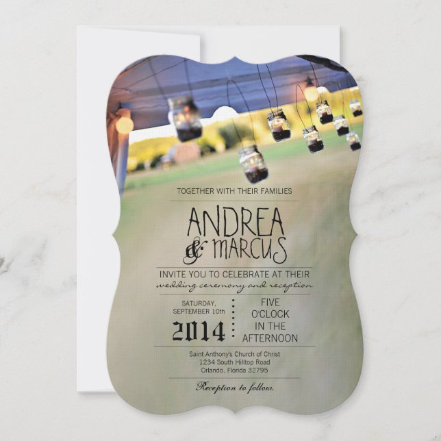 Invitación a la boda de los portadores de velas de (Anverso)