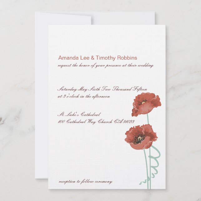 Invitación a la boda de los pueblos rojos (Anverso)