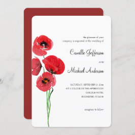 Invitación a la boda de los ropios rojos