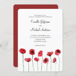 Invitación a la boda de los ropios rojos