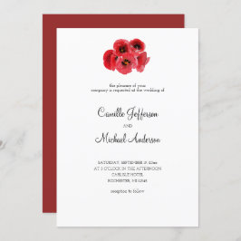 Invitación a la boda de los ropios rojos