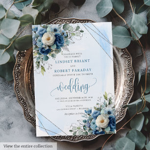 Invitación a la boda de los Rosas clásicos de colo