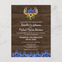 Invitación a la boda de los Rústicos Hombres Flora
