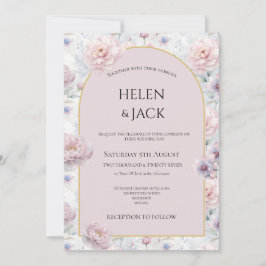 Invitación a la boda de los tonos pastel