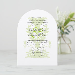Invitación a la boda de los Urn de Apple Green Ant