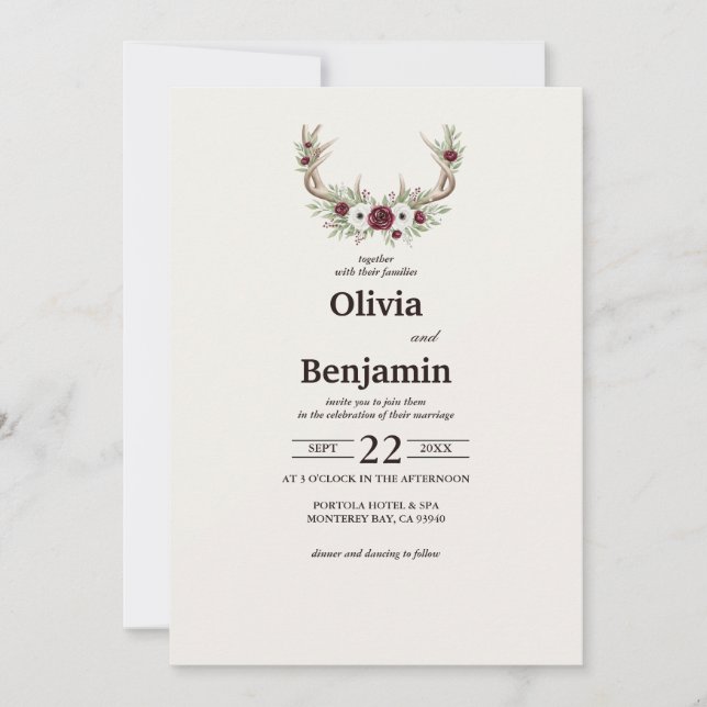 Invitación a la boda de los vendedores rusos de bo (Anverso)