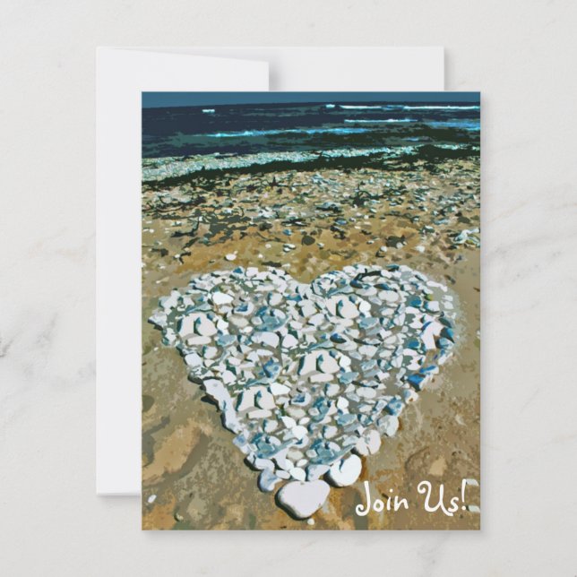 Invitación a la boda de Love Rocks (Anverso)
