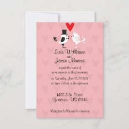 Invitación a la boda de Lovebird Bride y Groom