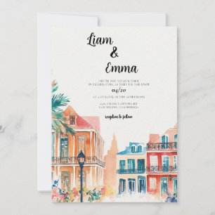 Invitación a la boda de Luisiana en Nueva Orleans