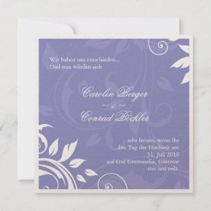 Invitación a la boda de lujo - Texto alemán 2