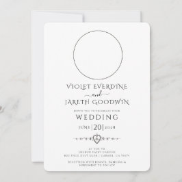 Invitación a la boda de luna de sol celestial