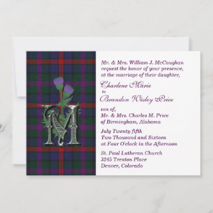 Invitación a la boda de MacCaughan Clan Tartan