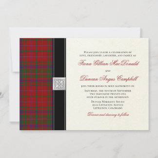 Invitación a la boda de MacDougall Tartan