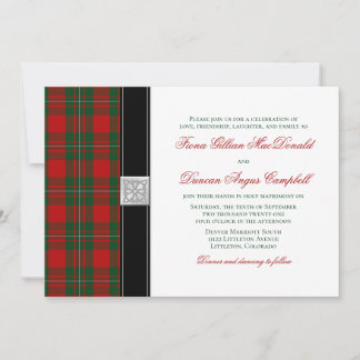 Invitación a la boda de MacGregor Tartan
