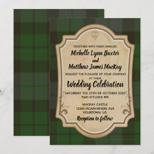 Invitación a la boda de MacKay Tartan