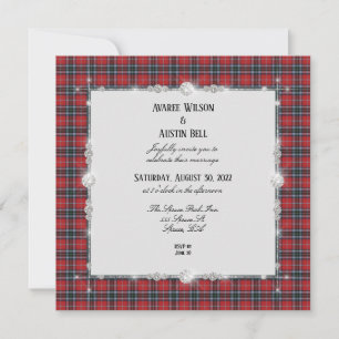 Invitación a la boda de MacTavish Scottish Tartan