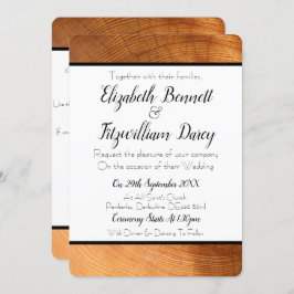 Invitación a la boda de madera