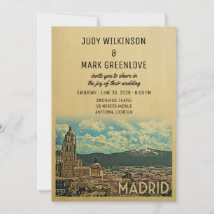 Invitación a la boda de Madrid España