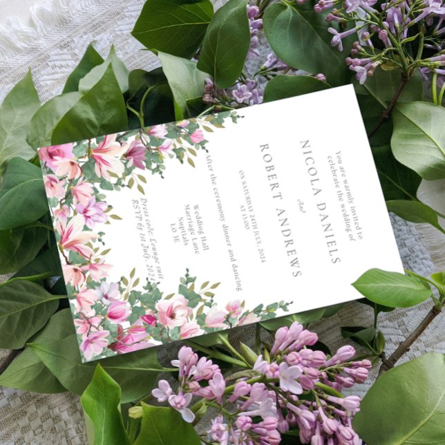 Invitación a la boda de Magnolia y Eucalipto (Subido por el creador)