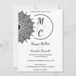 Invitación a la boda de manala negra