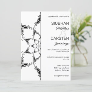 Invitación a la boda de manala negra