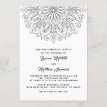 Invitación a la boda de Mandala