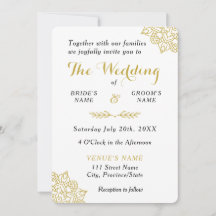 Invitación a la boda de Mandala dorada