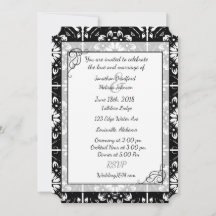 Invitación a la boda de Mandala Fractal en blanco