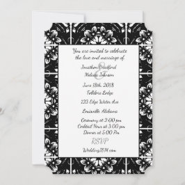 Invitación a la boda de Mandala Fractal en blanco