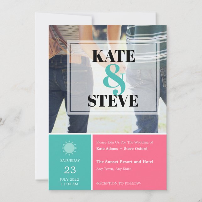 Invitación a la boda de mano (Anverso)