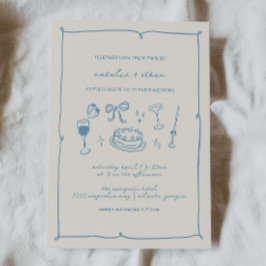 Invitación a la boda de mano dibujada