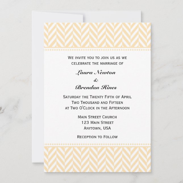 Invitación a la boda de manteca blanca de marfil d (Anverso)