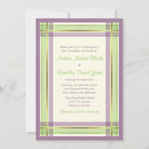 Invitación a la boda de manteca de lavanda verde d