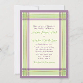 Invitación a la boda de manteca de lavanda verde d