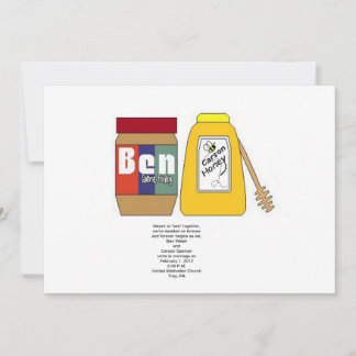 Invitación a la boda de mantequilla de cacahuate y
