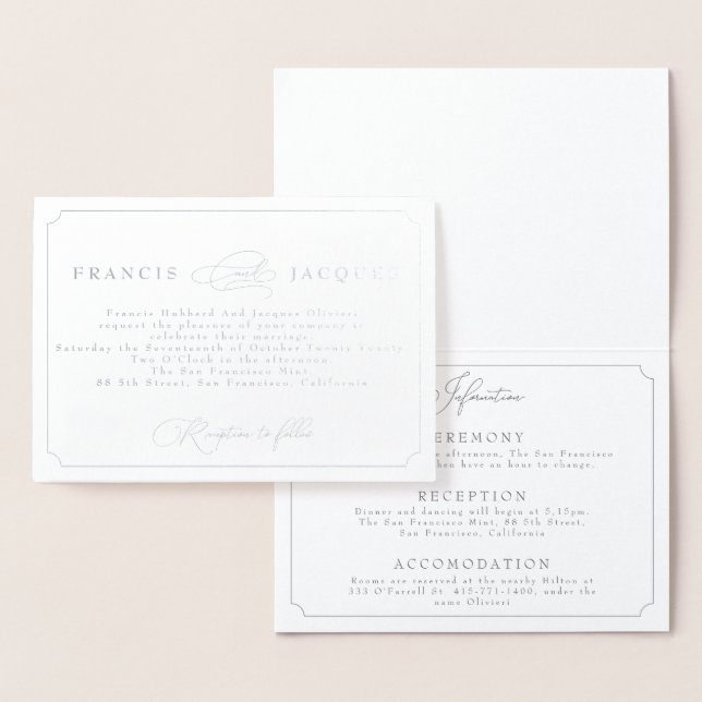 invitación a la boda de marco elegante (Demostración)
